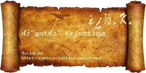 Égető Krisztina névjegykártya